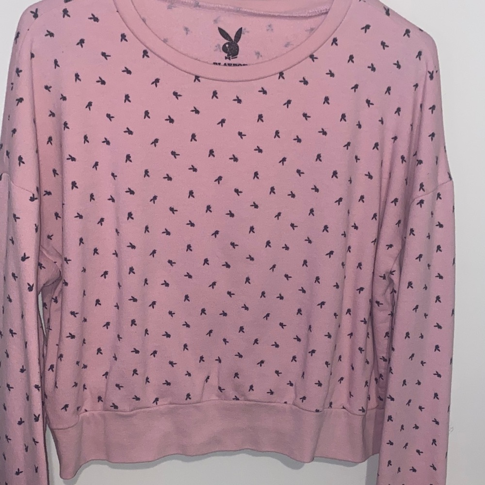 PLAYBOY Pink Patterned Sweatshirt